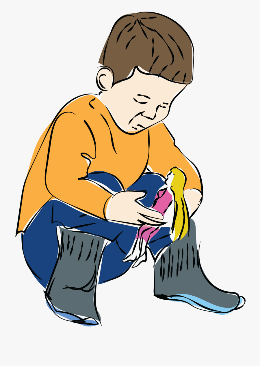 Boy Playing Barbie Clipart , Png Download - Boy Playing With Barbies Cartoon, Transparent Clipart