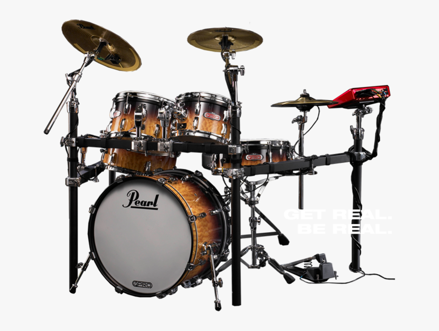 Pearl Epro Live Drums - Pearl Hybrid Drum Set, Transparent Clipart