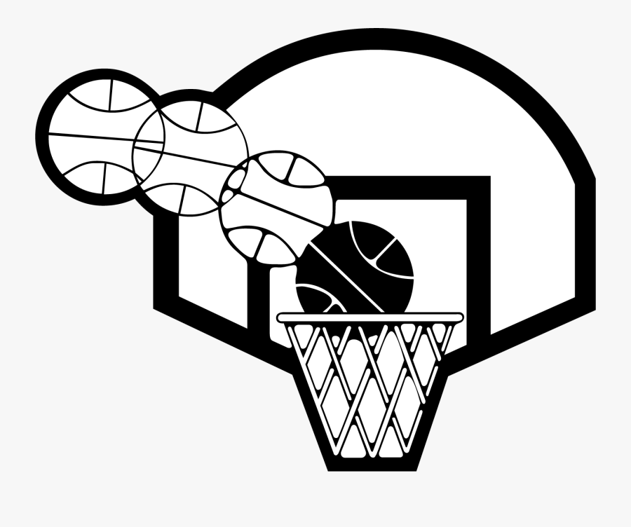 Svg Black And White Download Basketball Backboard Clipart - Png Black Basketball Court, Transparent Clipart