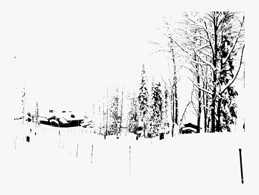 Sochi 2014 Olympic Village In Snow - Snow Village Black And White, Transparent Clipart