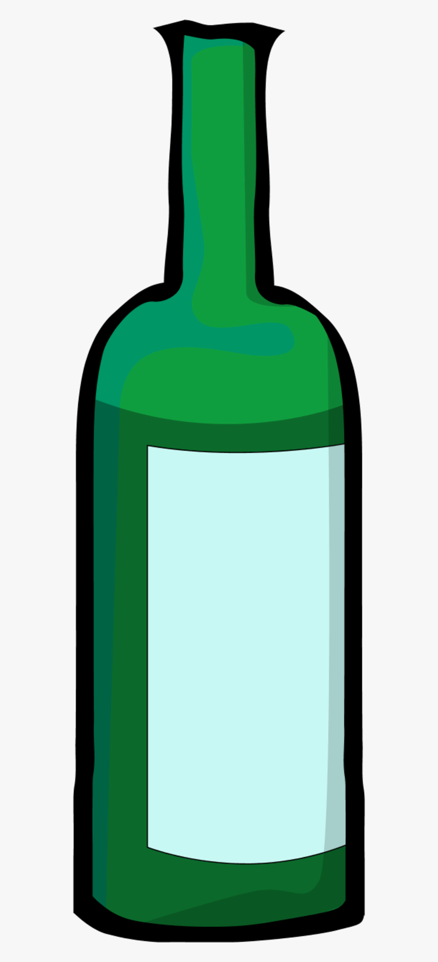 Bottle Clipart Green Bottle - Wine Bottle Clip Art, Transparent Clipart