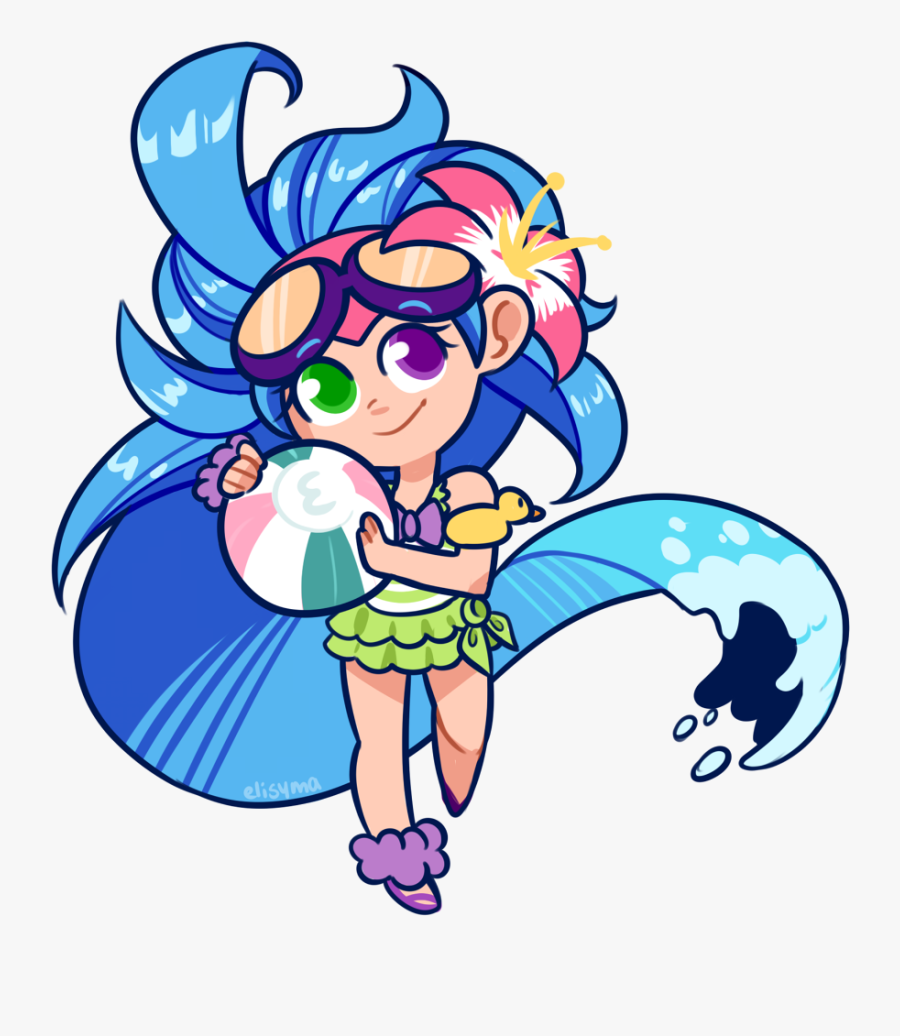 Chibi League Of Legends Zoe Pool Party, Transparent Clipart