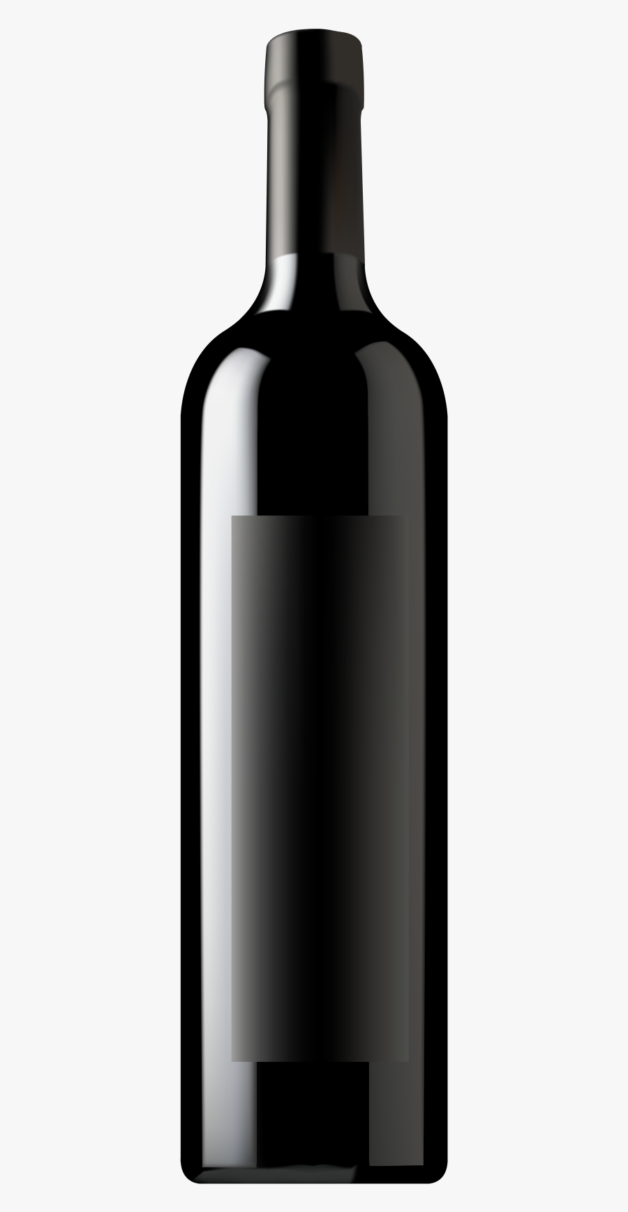Black Wine Bottle Png, Transparent Clipart