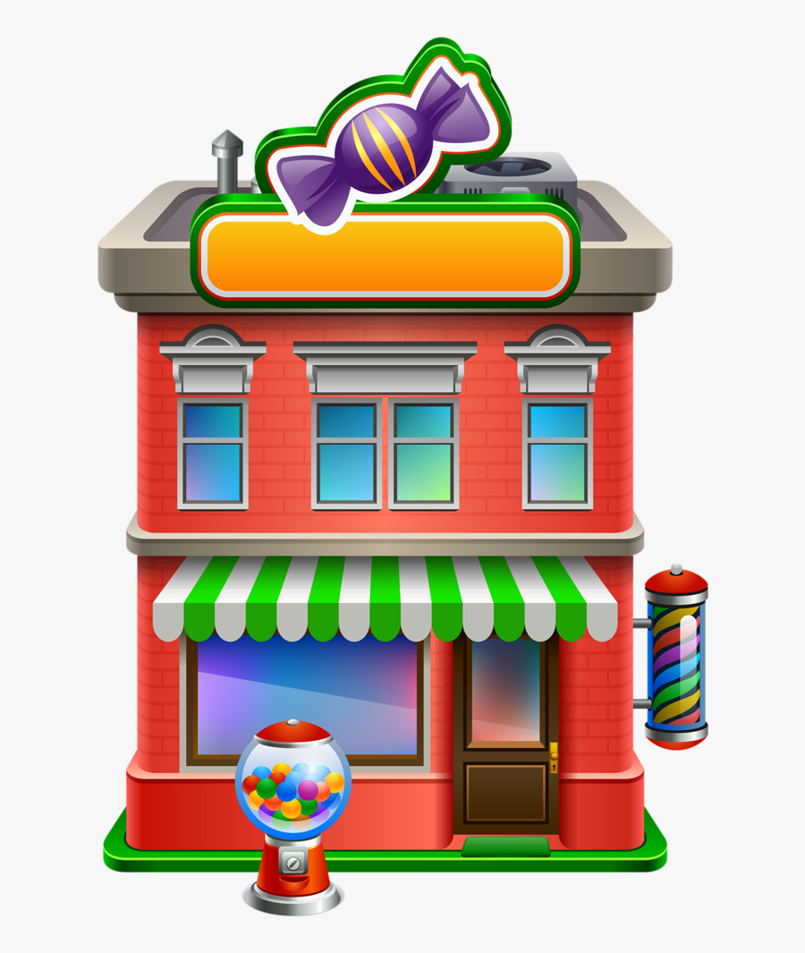 Casas Pal Cios E - Candy Store Clip Art, Transparent Clipart