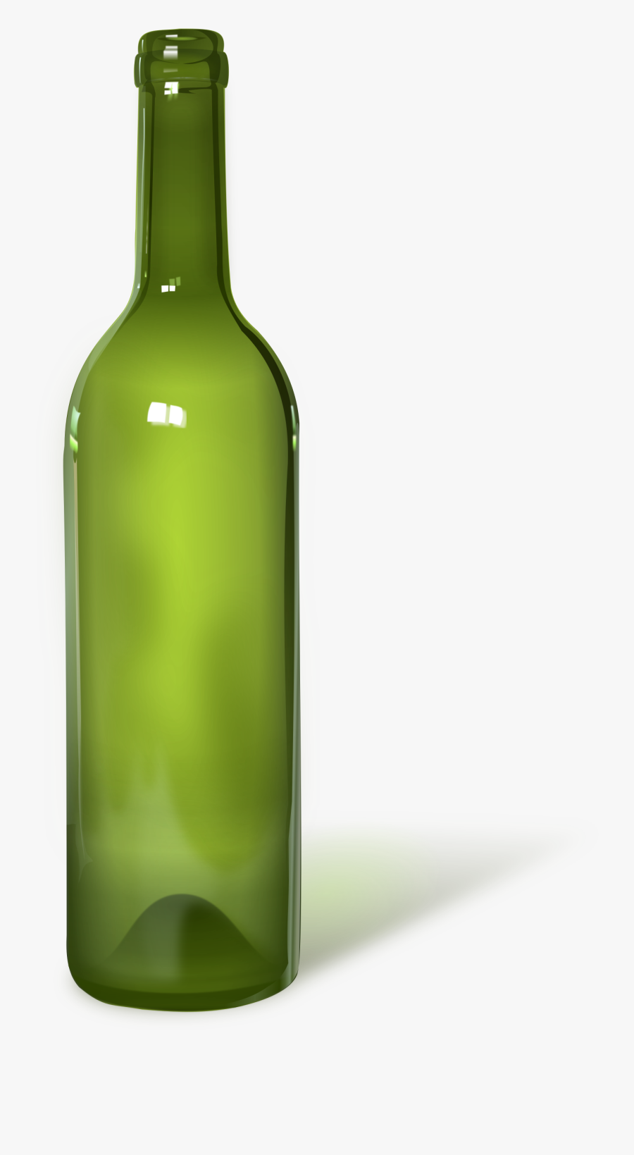 Detailed - Green Wine Bottle Png, Transparent Clipart