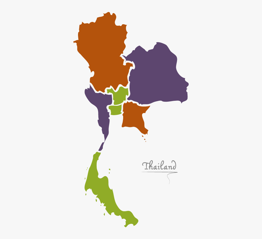 Country Clipart Country Village - Thailand Map Black, Transparent Clipart