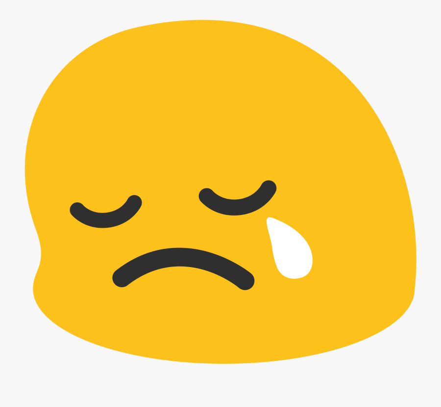 Sad Face Free Download - Google Crying Emoji, Transparent Clipart