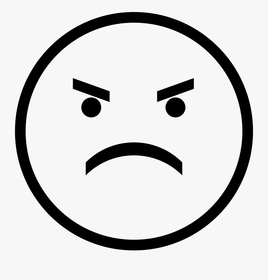 Extraordinary Design Angry Face Clipart Smiley Big - Mad Face Clipart Black And White, Transparent Clipart
