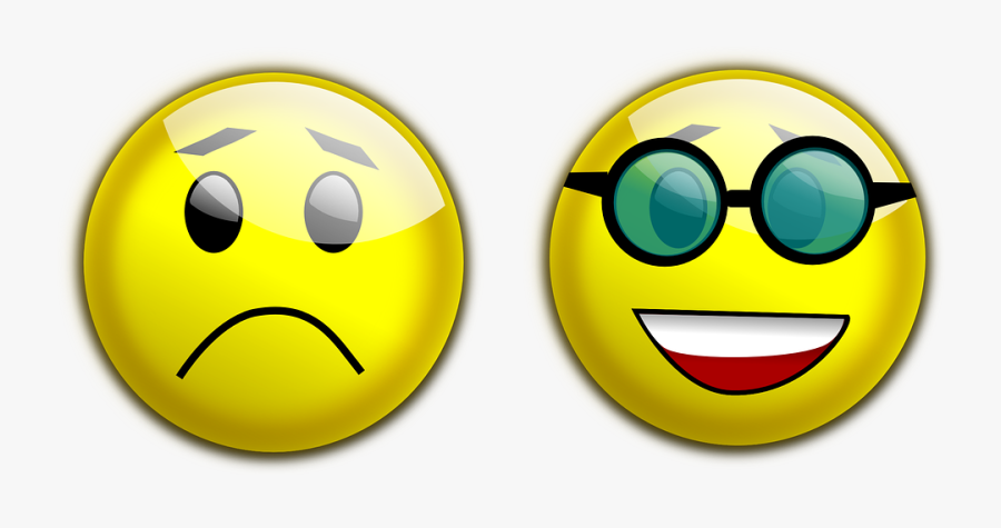 Happy And Sad Face 7, Buy Clip Art - Sad To Happy Face, Transparent Clipart