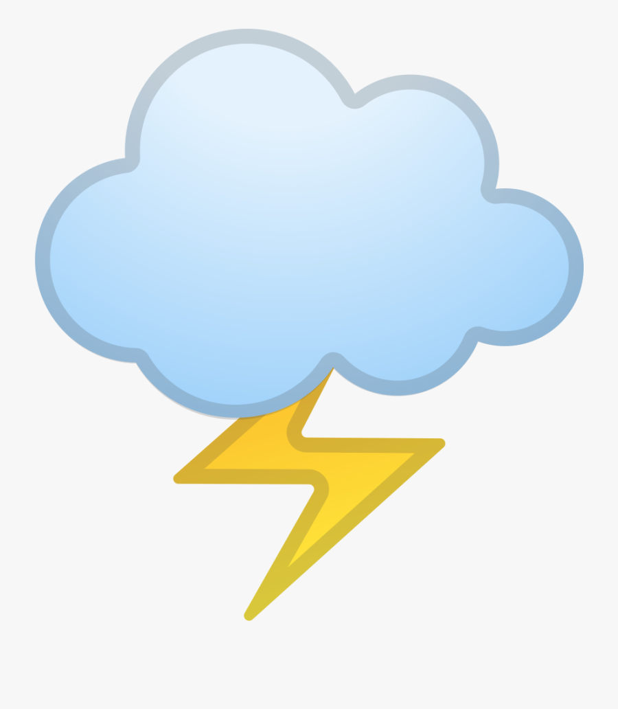 Cloud With Lightning Icon - Emoji Trovão, Transparent Clipart