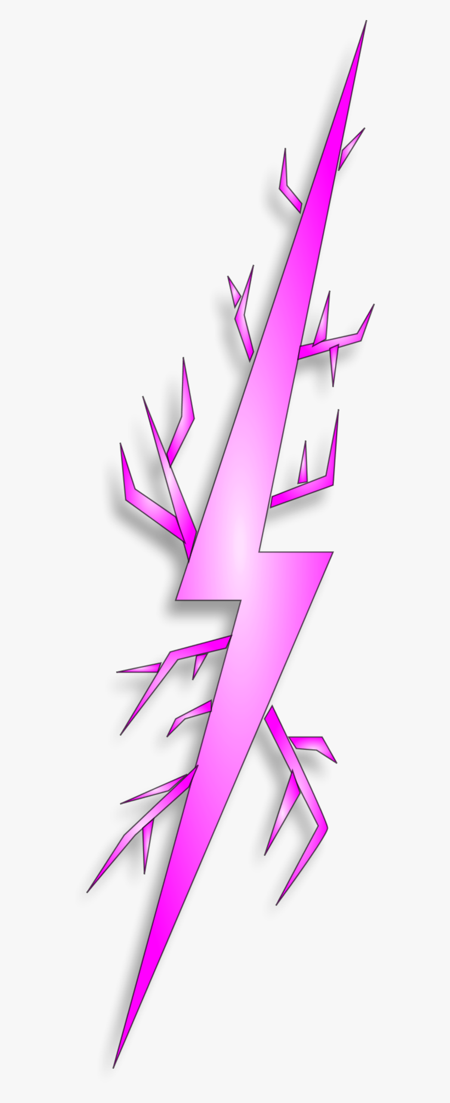 Transparent Purple Lightning Png - Pink Lightning Bolt Png, Transparent Clipart
