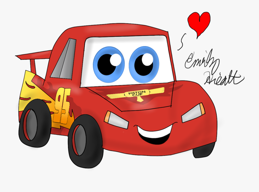 Kawaii Lightning Mcqueen, Transparent Clipart