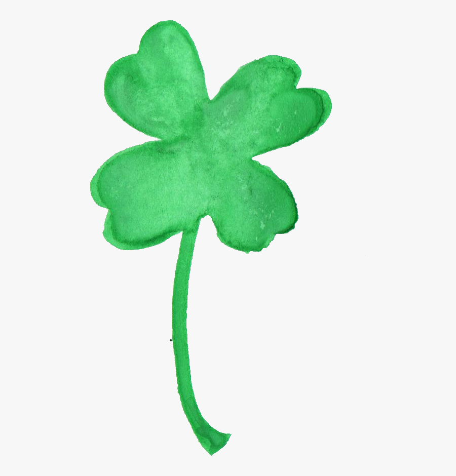 Transparent Clover Png - Four Leaf Clover Watercolor Png, Transparent Clipart