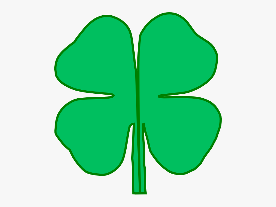 Half Four Leaf Clover, Transparent Clipart