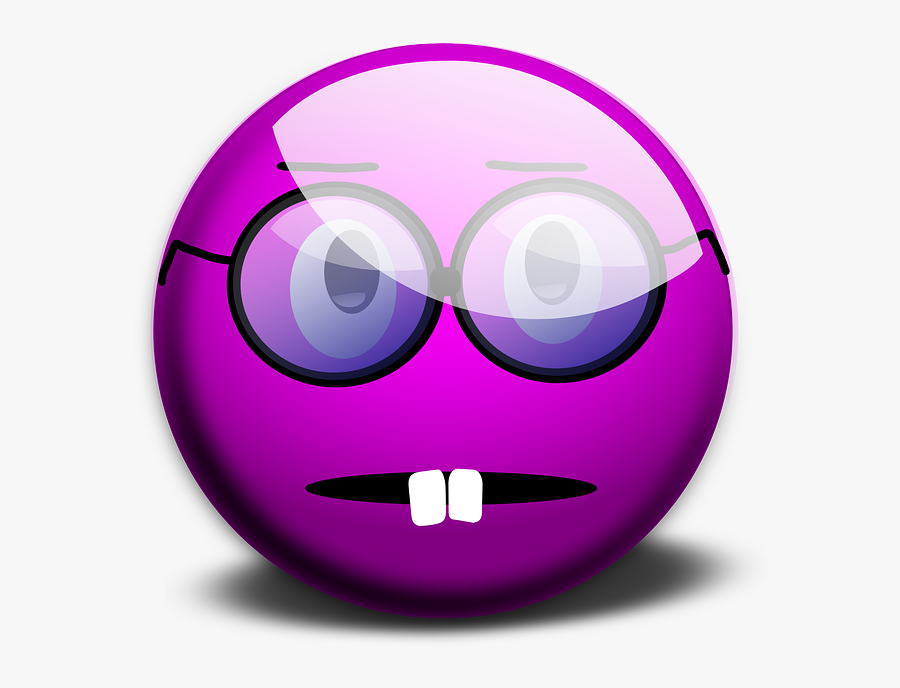 Purple Emoticon Clip Art - Smiley Emoji Purple, Transparent Clipart