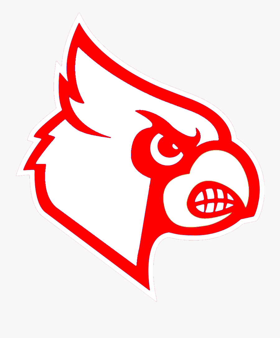Red White Cardinals Free Images - Louisville Cardinals Logo Svg, Transparent Clipart