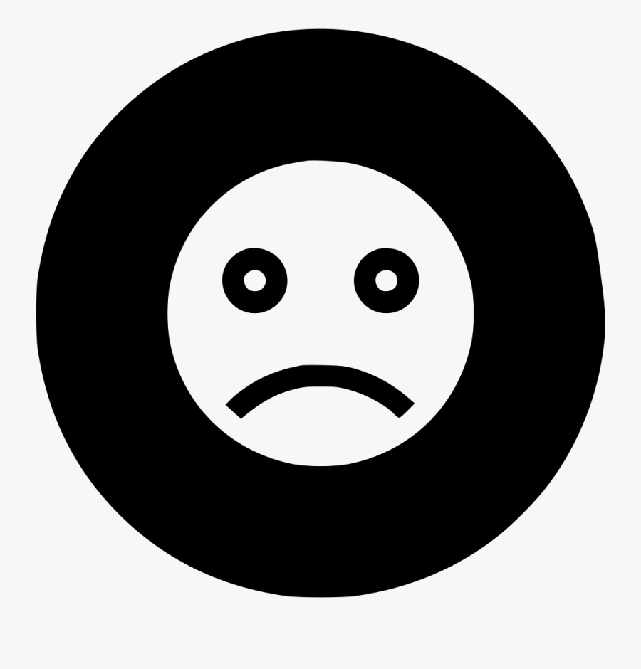 Sadness Sad Face Smiley Emoji Sign - Circle, Transparent Clipart