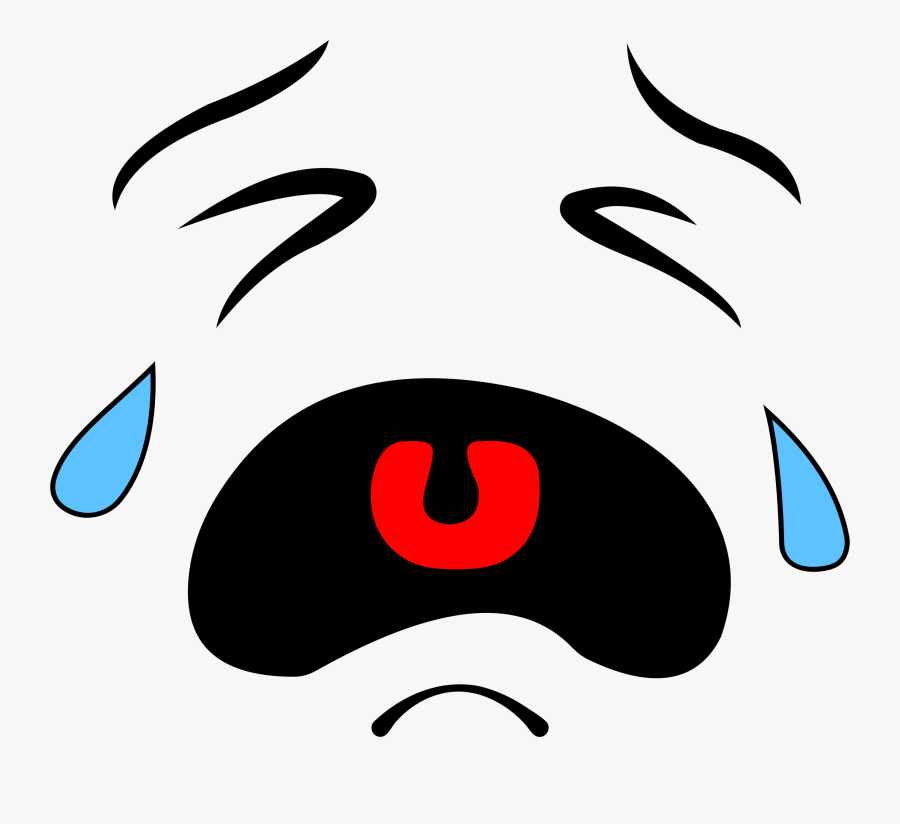 Crying Smiley-face Clip Art - Crying Face Png, Transparent Clipart
