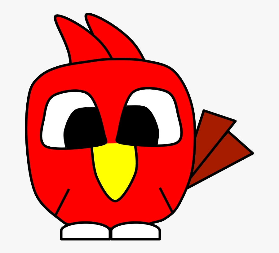 Cardinal, Big Eyes, Cartoon Animal, Transparent Clipart
