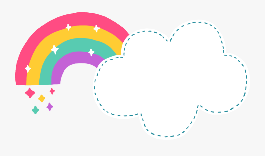 Microsoft Clipart Word - Cute Cartoon Rainbow With Cloud, Transparent Clipart