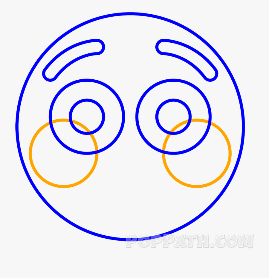 Draw Another Circle Underneath The Eyes And Above The - Circle, Transparent Clipart