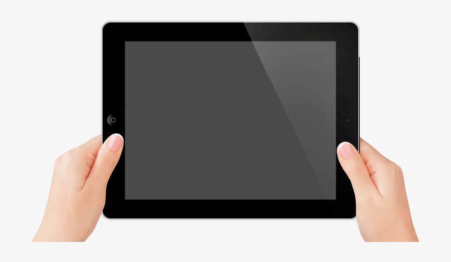 Hand Holding Tablet Png - Hands Holding Ipad Png, Transparent Clipart