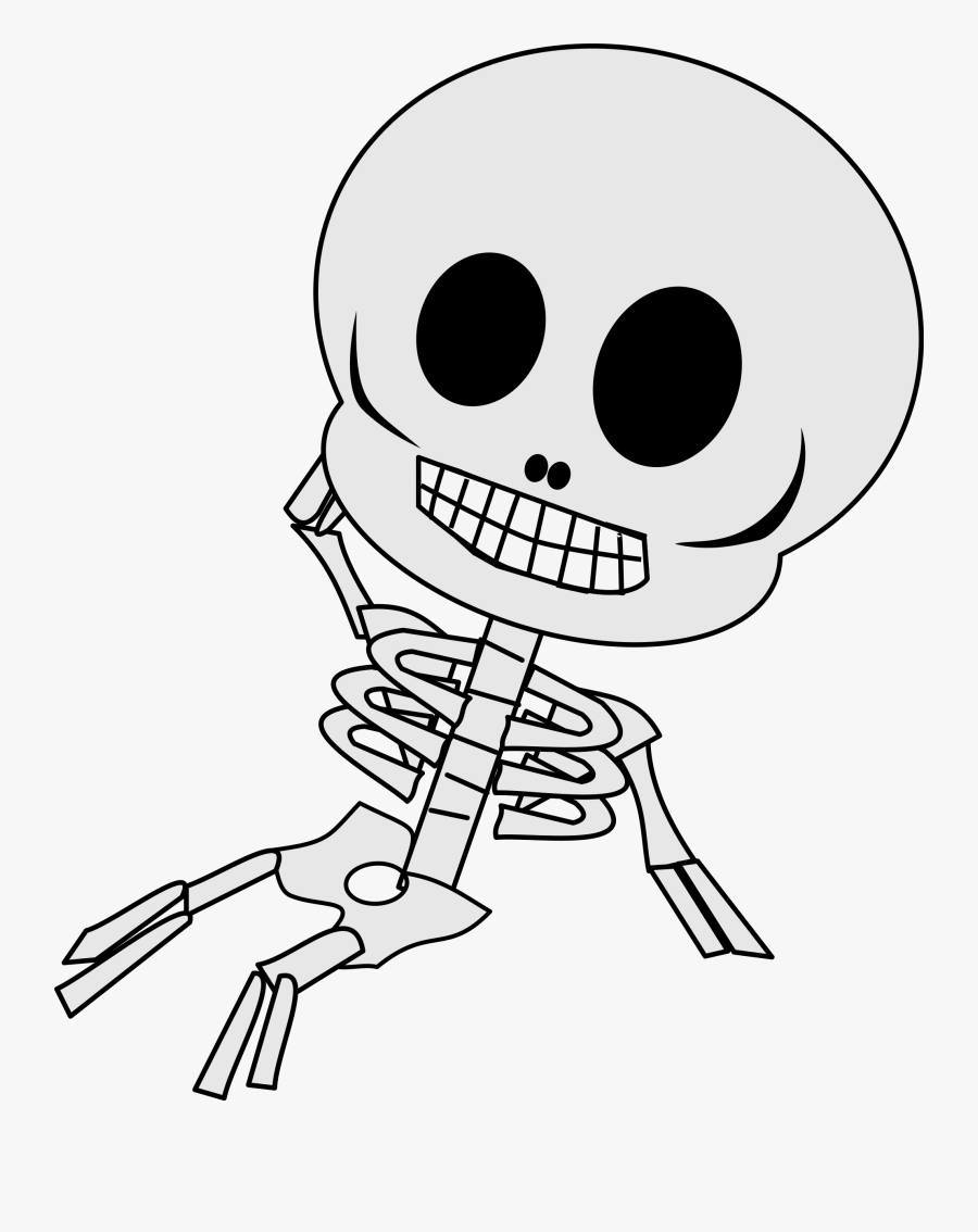 Line Art,head,organ - Cartoon Skeleton Transparent Background, Transparent Clipart