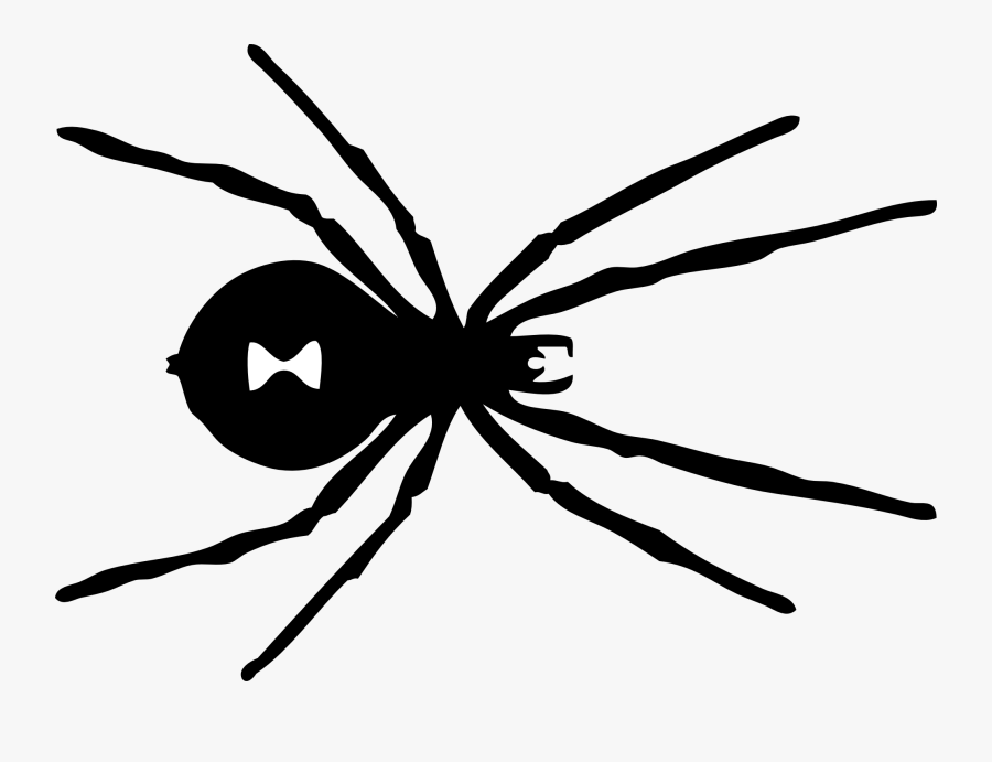 Spider Clipart Clipart Black And White - Black Widow Spider Mark, Transparent Clipart