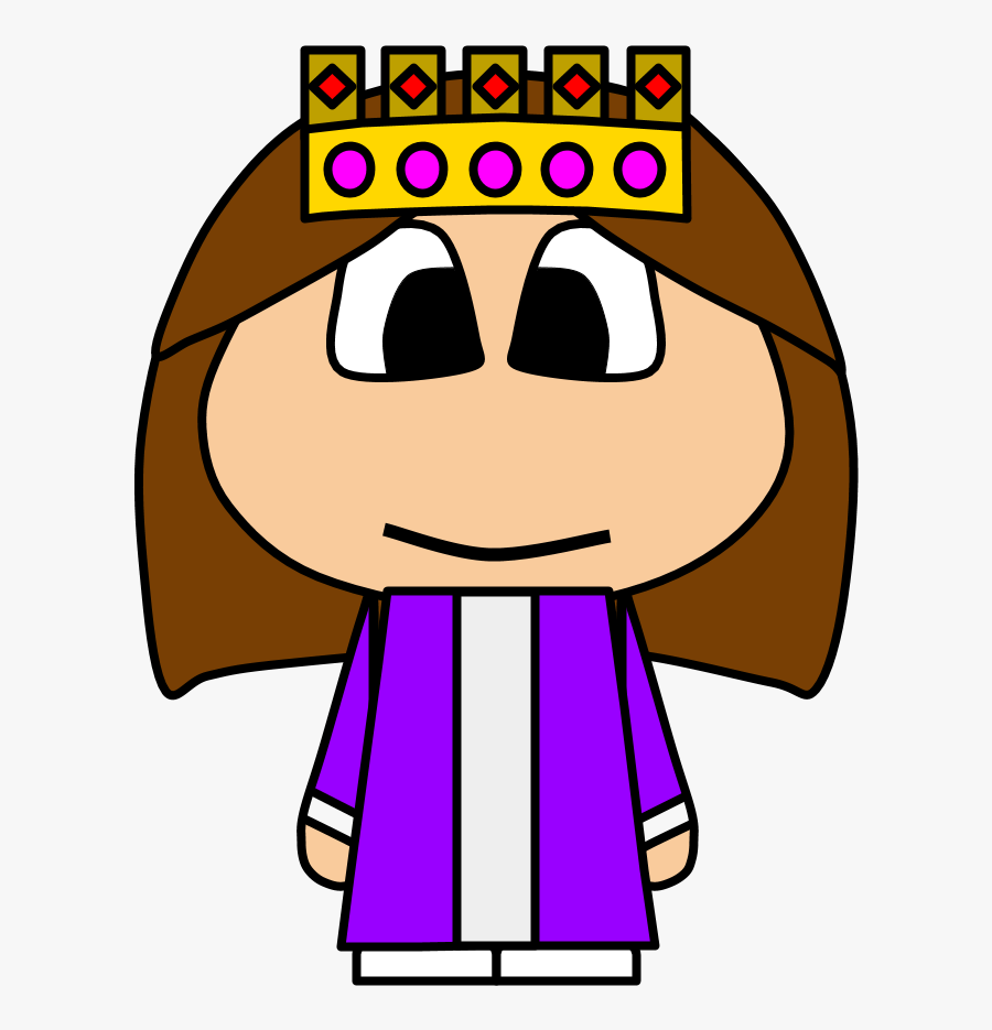Queen, Crown, Big Eyes, Cartoon Person - Clip Art, Transparent Clipart