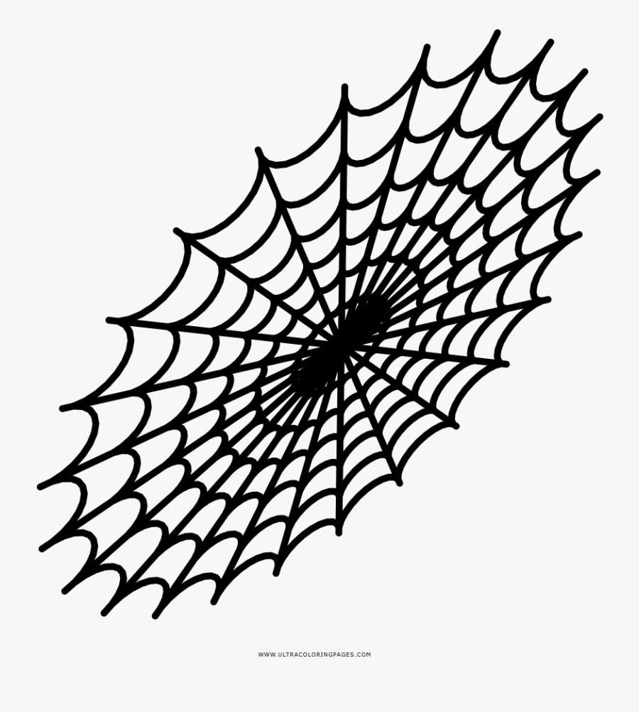 Spider Web Coloring Page - Coloring Book, Transparent Clipart