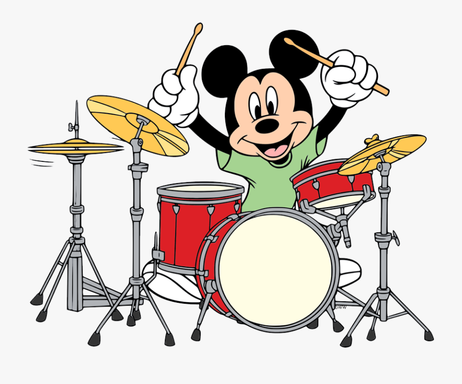 Clip Art Disney Galore - Miki Mouse Playing Musical Instrument, Transparent Clipart