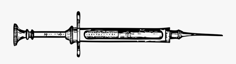 Hypodermic Free Vector Graphic - Heroin Needle Vector Png, Transparent Clipart