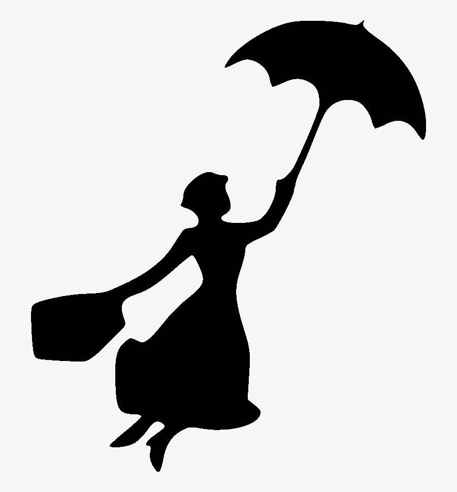 Bert Mary Poppins Silhouette Youtube Clip Art - Mary Poppins Silhouette Png, Transparent Clipart