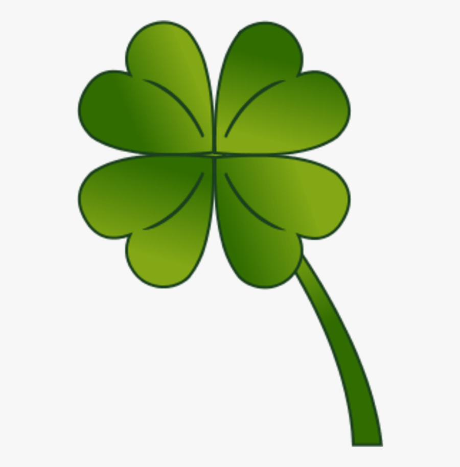 4 Leaf Clover Gradient - Small Four Leaf Clover Clip Art, Transparent Clipart