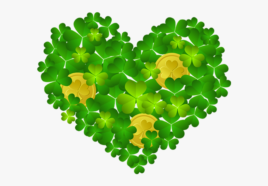 Crown Leaf Clover Clipart - St Patrick Coins Clipart, Transparent Clipart