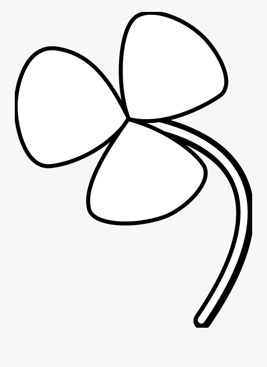 Net » Clip Art » Saint Pattys Three Leaves Clover Black - Three Leaves Flower Drawing, Transparent Clipart