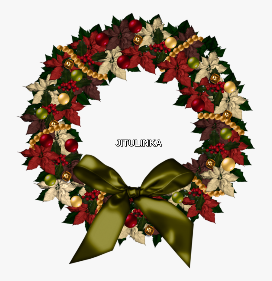 Christmas Wreath Clip Art - Transparent Clip Art Christmas Wreaths, Transparent Clipart