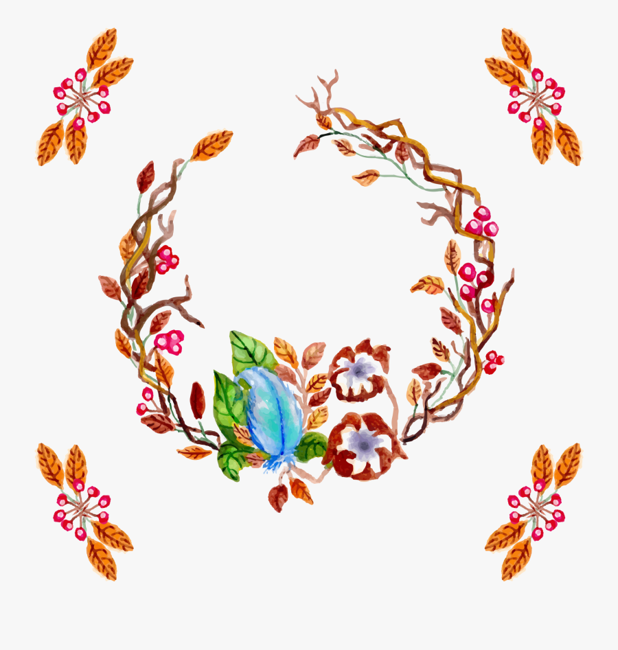 Watercolor Christmas Wreath Png -temporary Christmas - Watercolor Painting, Transparent Clipart