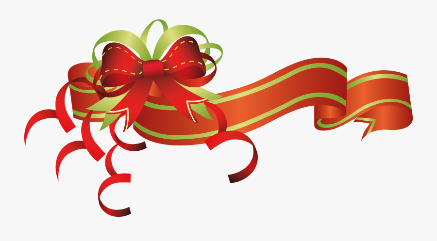Christmas Border, Christmas Flowers, Clip Art, Ribbons, - Enfeites De Natal Em Png, Transparent Clipart