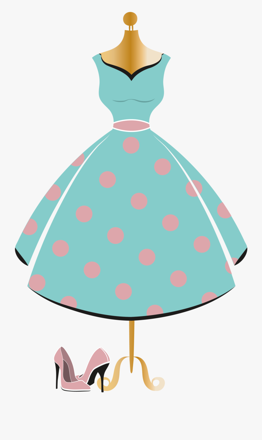 Silhouette Clipart Pics Clothing - Boutique Dress Clipart Png, Transparent Clipart