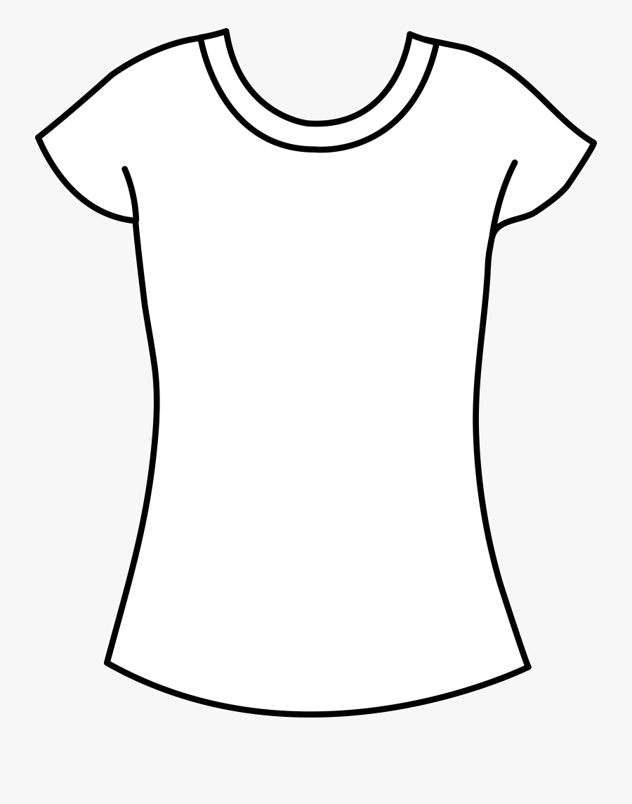 Womens T Shirt Blank Template Clip Art - Illustration, Transparent Clipart