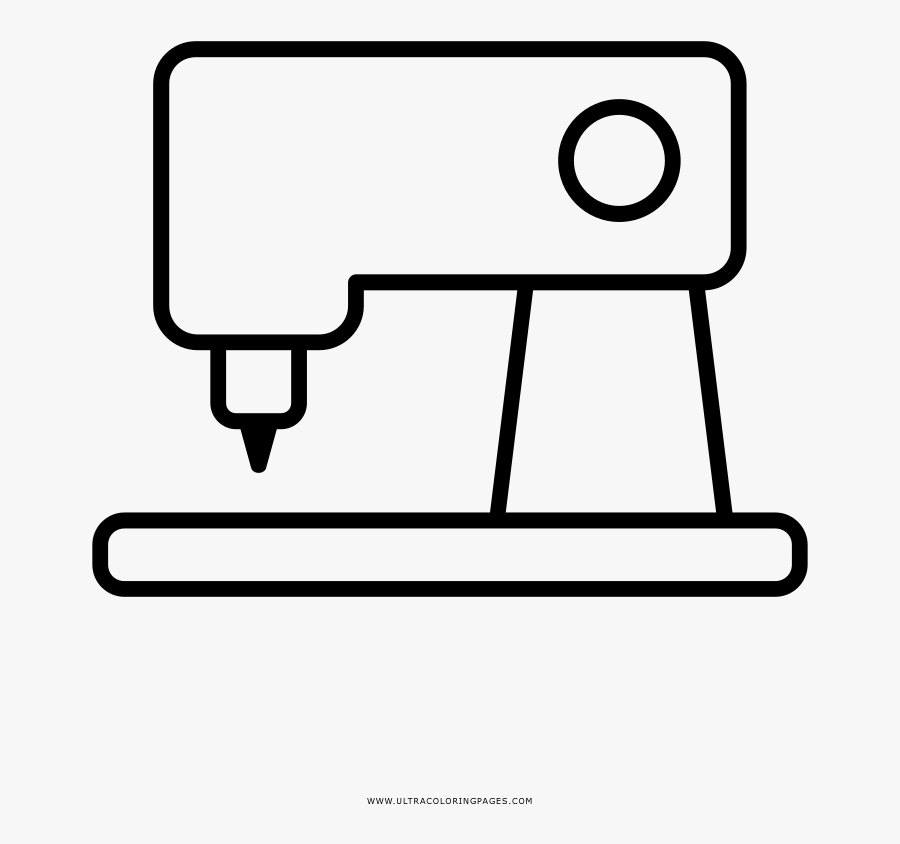 Sewing Machine Coloring Page - Maquina De Coser Para Colorear, Transparent Clipart