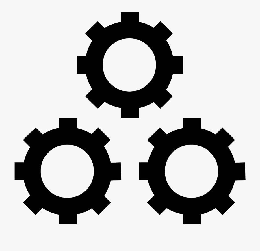 Clip Art Gears Symbol - Config File Icon, Transparent Clipart
