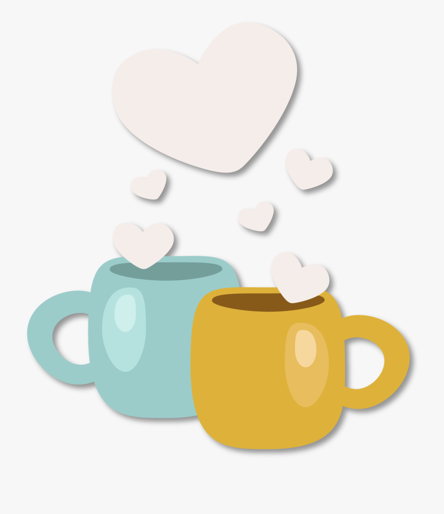Coffee Mug With Heart Clipart - Clip Art, Transparent Clipart
