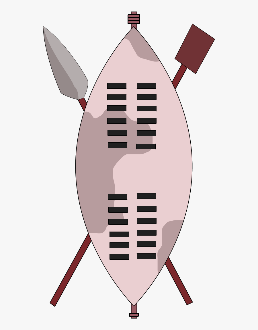 Zulu Battle Gear - Vector Zulu Shield, Transparent Clipart