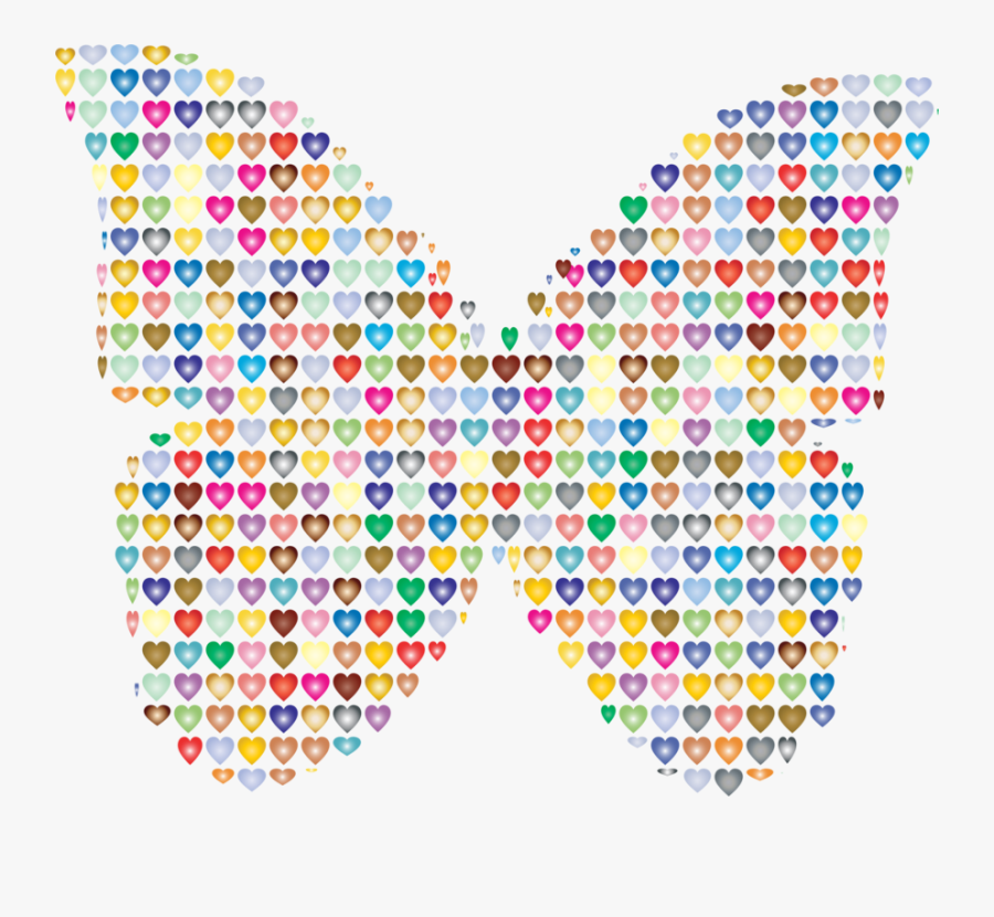 Butterfly Computer Icons Heart Watercolor Painting - Butterfly Clip Art Colorful, Transparent Clipart