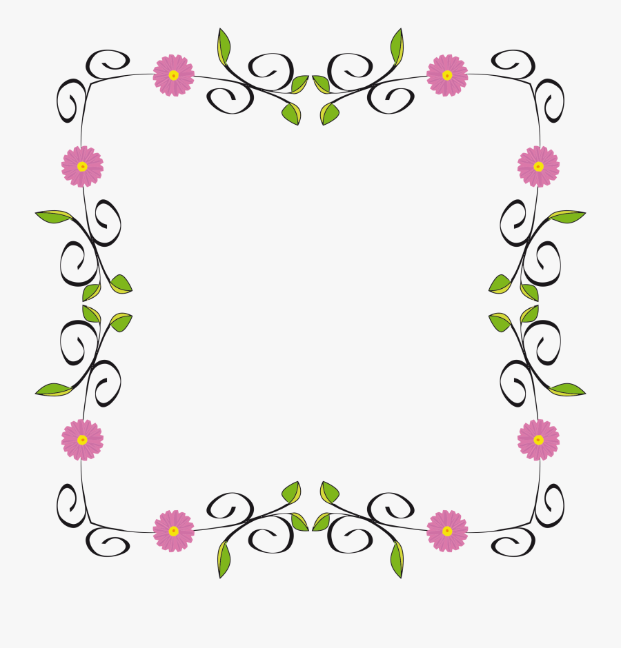 Floral Border Clipart - Clip Art Border Flowers, Transparent Clipart