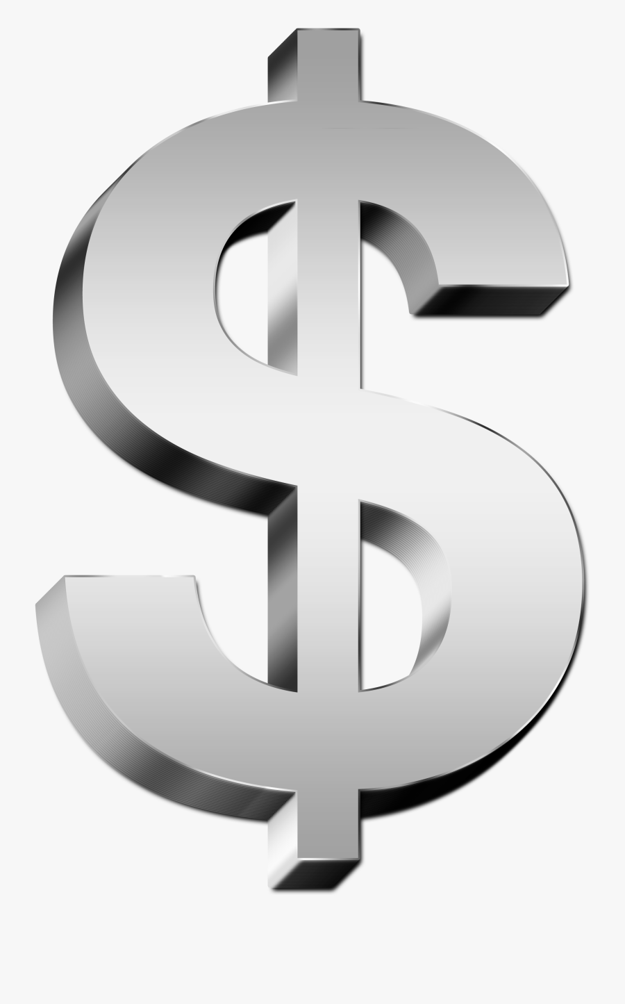 Money Clipart Dollar Sign - Silver Dollar Sign Png, Transparent Clipart