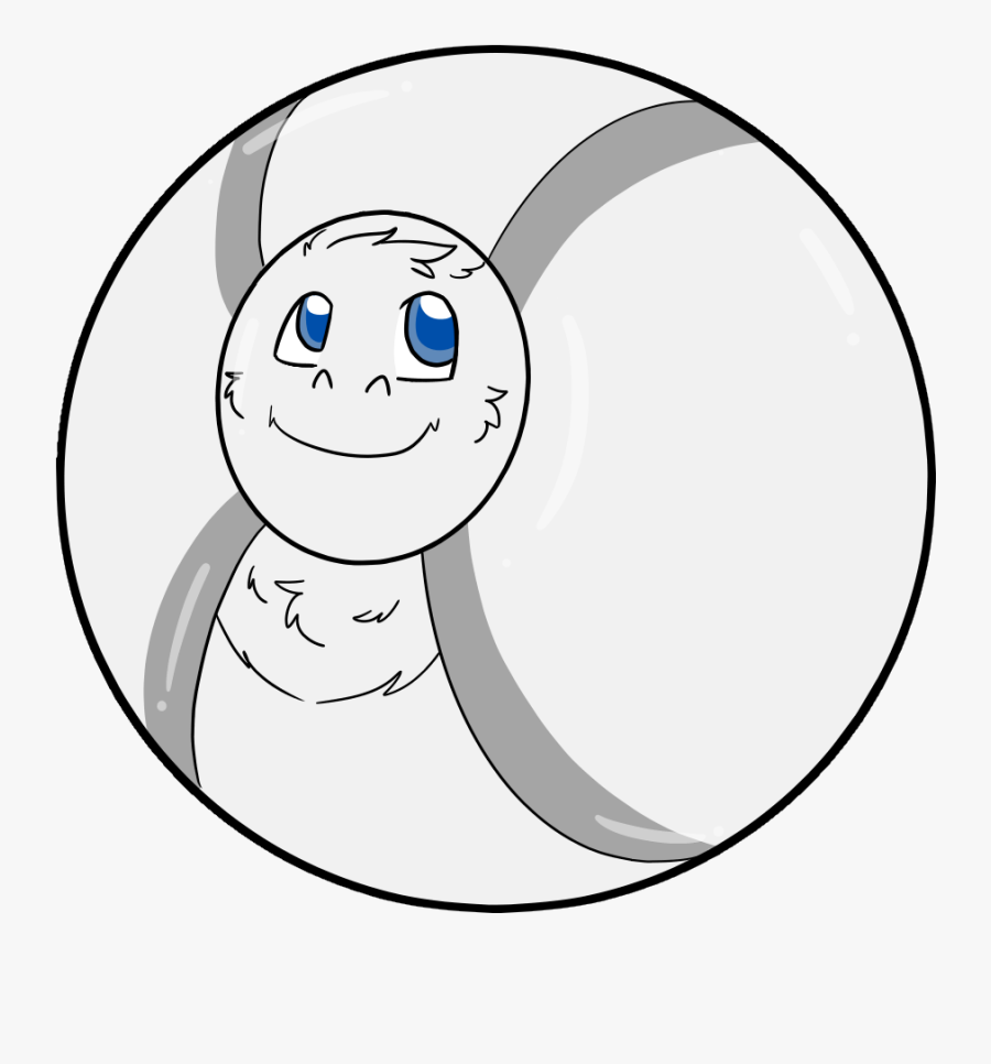 Beachball"d Reshiram - Cartoon, Transparent Clipart