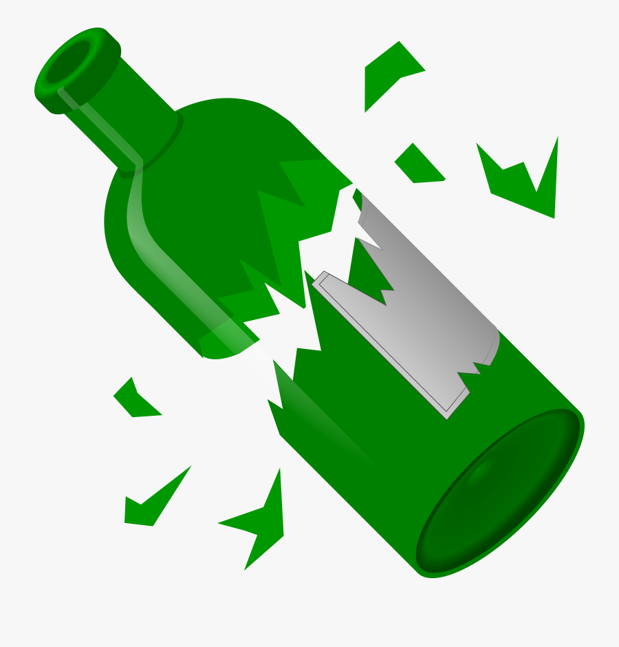 Free Bottle Qubodup - Broken Clipart, Transparent Clipart